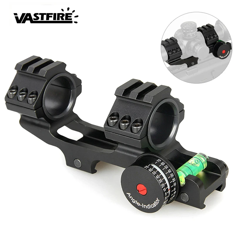 

20mm Picatinny rail Mount & Angle Indicator Bubble Level Scope Angle indicator For 24.5mm/30mm Dual Rings Riflescope Accessories