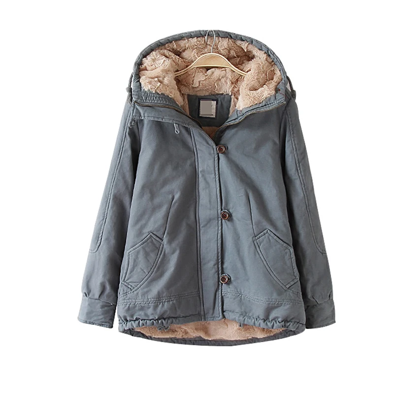 Old Blue De khaki Veste Grande Manteau La Green Porter Jaqueta do D'hiver Fourrure Parka Wine navy Army Taille Capuchon Blue Femmes Plus Neige Chaude red À D'agneau Chaud Feminina qfwq1