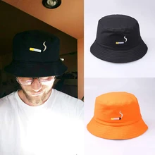 Модная шляпа с вышивкой для сигарет для мужчин и женщин, шляпа в стиле хип-хоп, шляпа в рыбацком стиле унисекс, летняя Панама, плоские шляпы