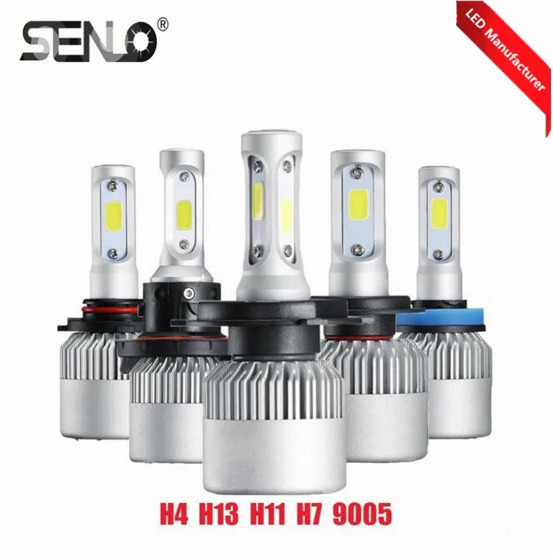 

Popular Car Accessories Universal S2 COB LED Headlight Lamp 8000LM Car Styling automatic H1 H3 H4 H7 H8 H9 H11 9005 9006 H16 H27