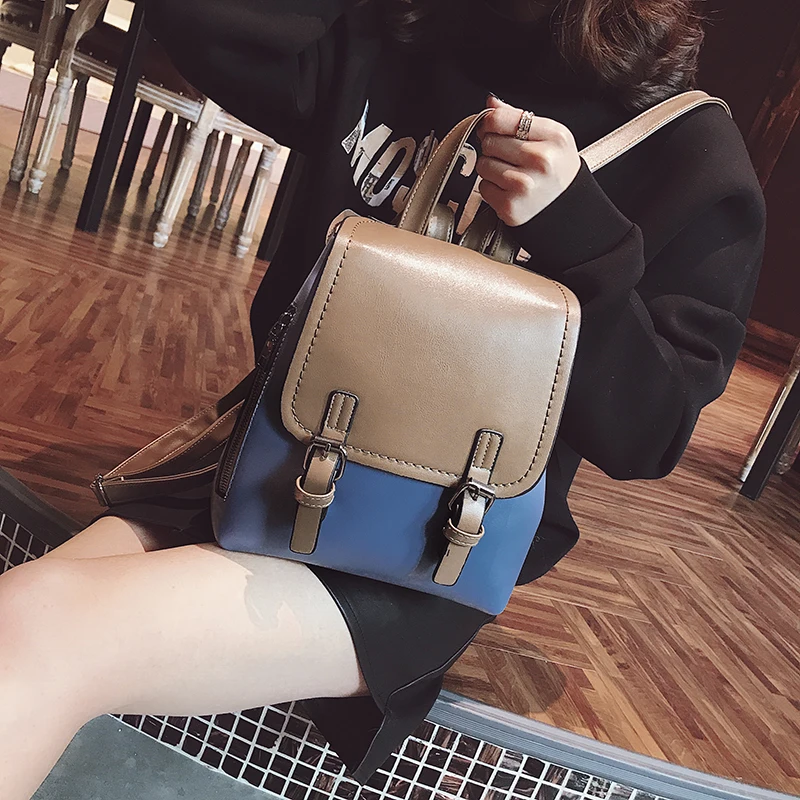 2018 Hot Fashion Women Backpack PU Leather Bag for Teenager Girls Women Backpack School Bags Top-handle Ladies Backpack Mochilas (5)