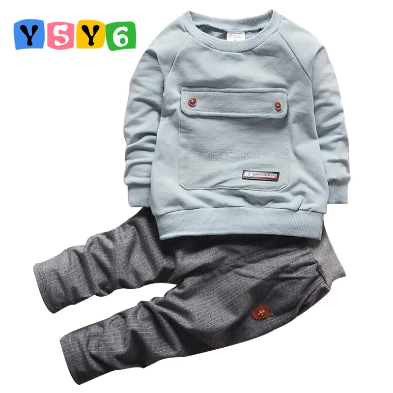 

2017 New Boy clothing set Baby Sets Spring Autumn Cotton boys suits tracksuits kids cartoon coats / jackets + pants