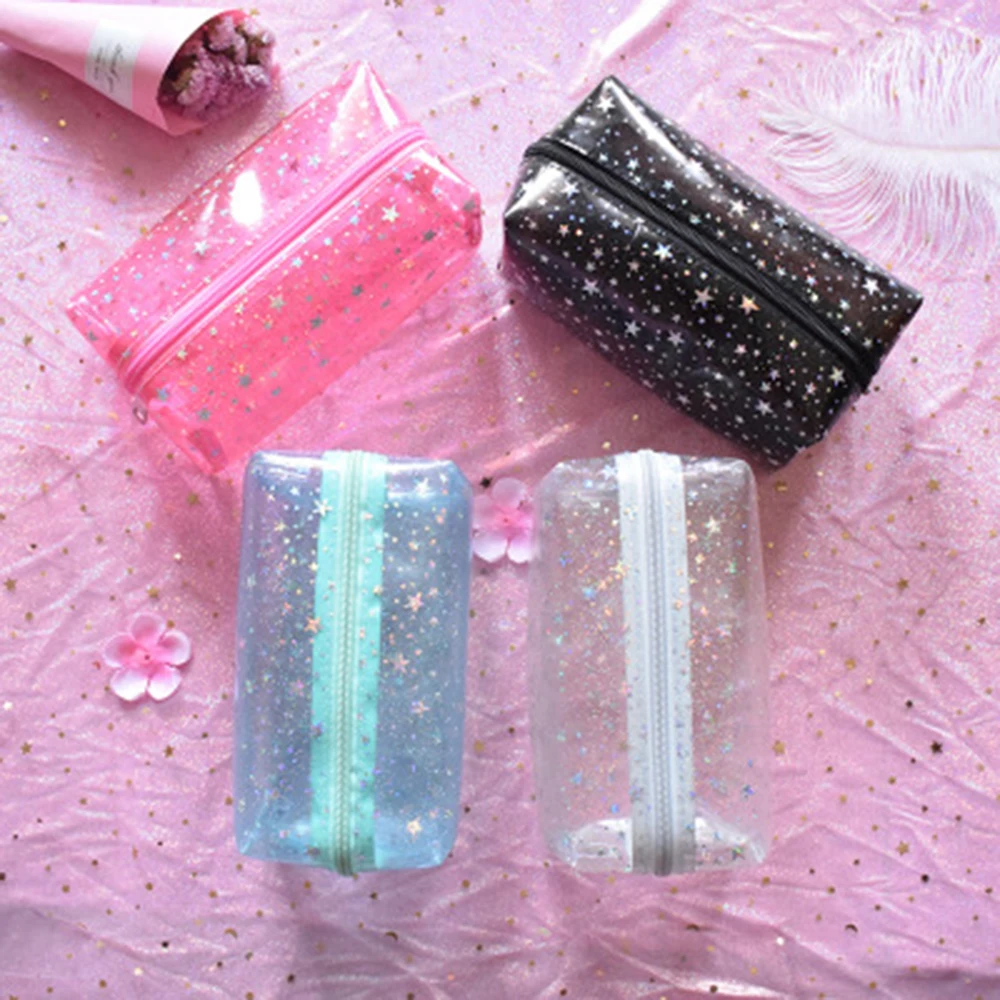 

Travel PVC Transparent Cosmetic Bag Women Small Makeup Bags Wash Pouch Beauty Organizer Storage Case Toiletry Bag