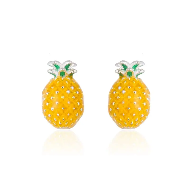 

Jisensp New Women Fashion Earrings Cute Pineapple Earrings Personality Fruit Jewelry Accessories brincos 2018 SYED149