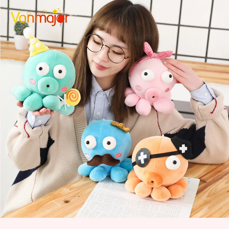 

Creative cartoon octopus doll 25cm Super Cute Squid with suction cup soft stuffed plush animal toy Christmas Gifts for children