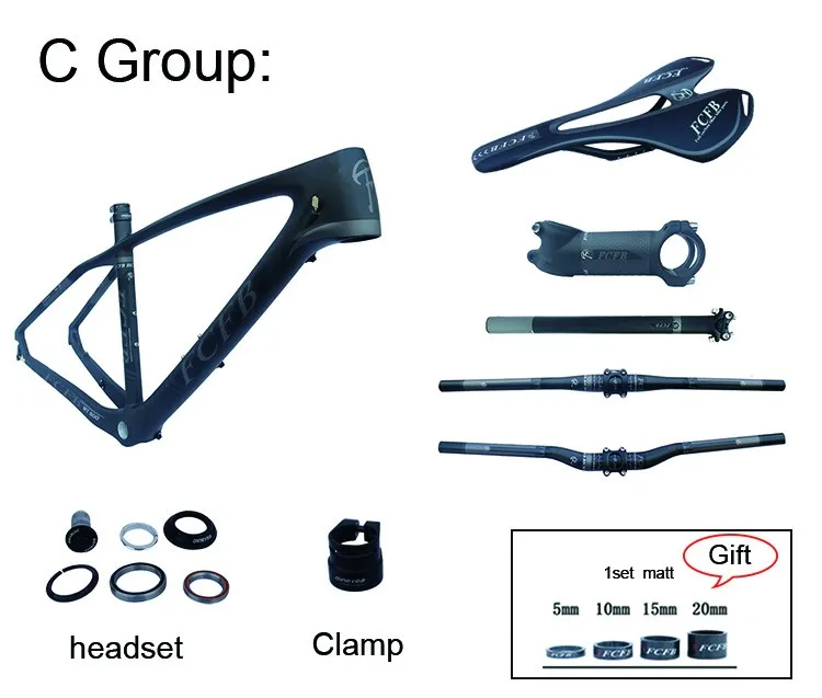 Cheap 2017 FCFB T800 carbon mtb frame 27.5er mtb carbon frame 27.5/ 26 carbon mountain bike frame frok seatpost stem saddle matt color 12 Cheap 2017 FCFB T800 carbon mtb frame 27.5er mtb carbon frame 27.5/ 26 carbon mountain bike frame frok seatpost stem saddle matt color 12