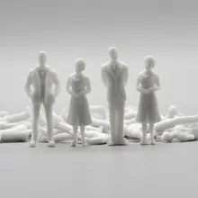 100 шт 1:50 архитектурная модель, миниатюрные белые фигурки, архитектурная модель, человеческие весы, АБС-пластик, люди