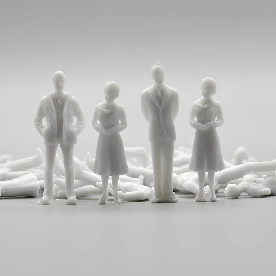 

architecture model maker miniature white figures 1;50 Architectural model human scale HO model ABS plastic people