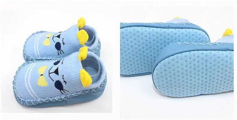 BibiCola/Новинка 2019 года, детские носки для новорожденных, хлопковые нескользящие носки с рисунками, домашние носки для маленьких мальчиков и