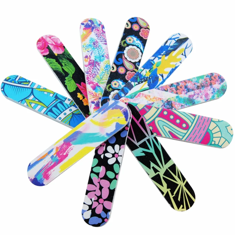 

10pcs Nail Sanding File Mini Nail Files UV Gel Tips Polishing Remover Buffing Files Sandpaper Sanding Nail Files Manicure Tools