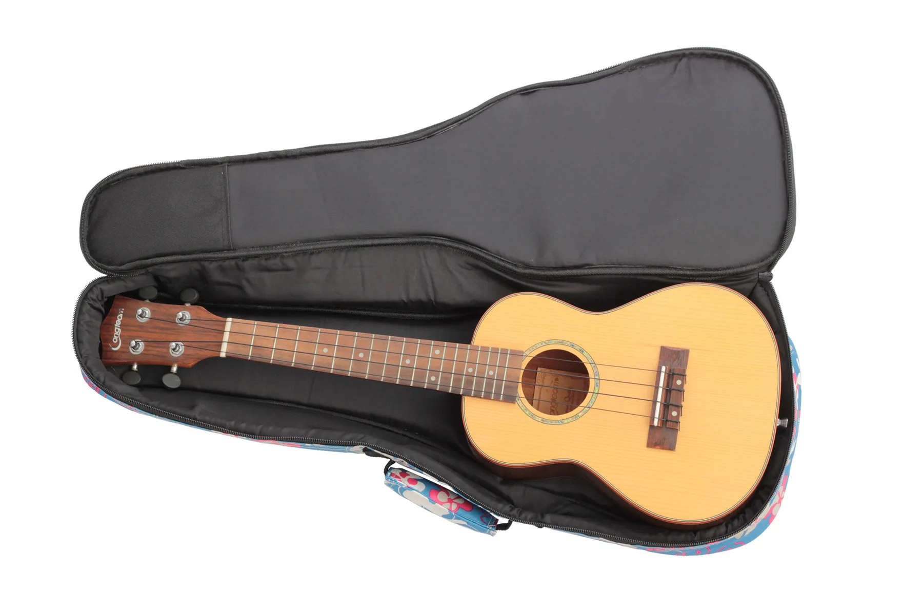 21 дюймов тартан печатных Гавайские гитары укулеле чехол Gig Bag двойные ремни холст