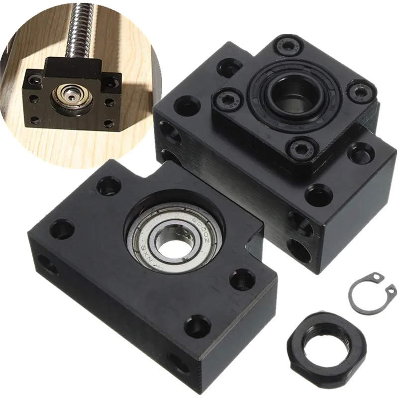 

2PCS A SET BK12 BF12 Ballscrew Support Match Use Ball Screw End Support CNC parts carbon steel bearing block bracket