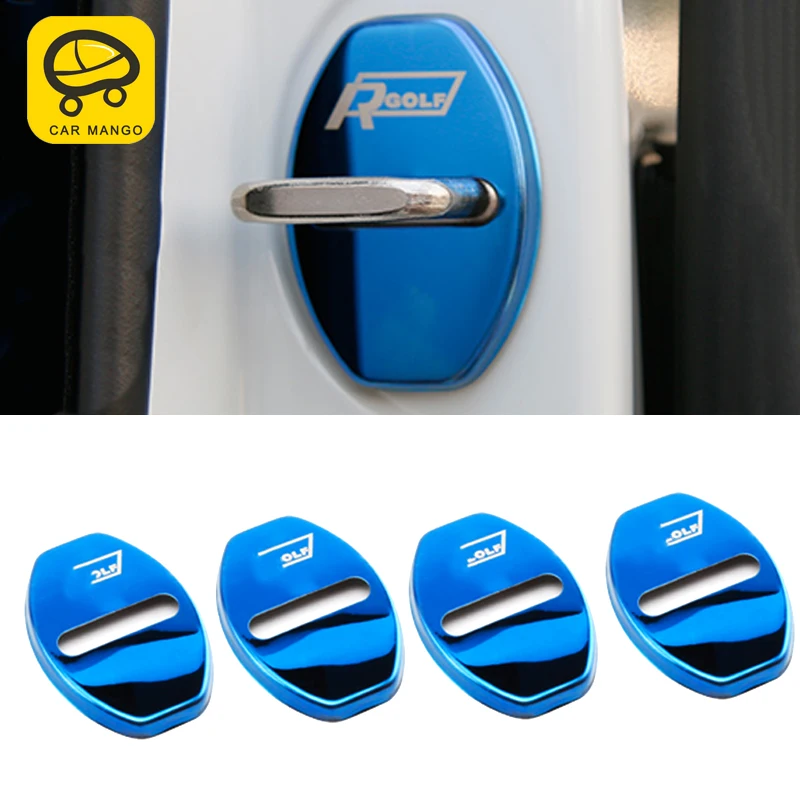CarManGo For Volkswagen Golf 7 Golf 7.5 Car Styling Door Gate Locker Lock Cap Cover Trim Frame Sticker Interior Accessories CarManGo For Volkswagen Golf 7 Golf 7.5 Car Styling Door Gate Locker Lock Cap Cover Trim Frame Sticker Interior Accessories