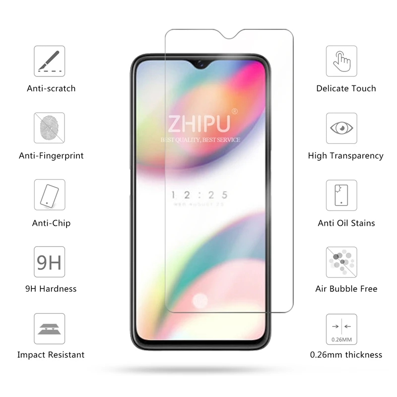 2 шт закаленное стекло для OPPO Reno Z протектор экрана 2.5D 9H Премиум Закаленное