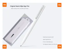 Xiaomi White Black 0.5mm Point Mijia Sign Pen MI Pen Smooth Switzerland Refill Japan Black Blue Ink 10mm Diamete Light spin pen