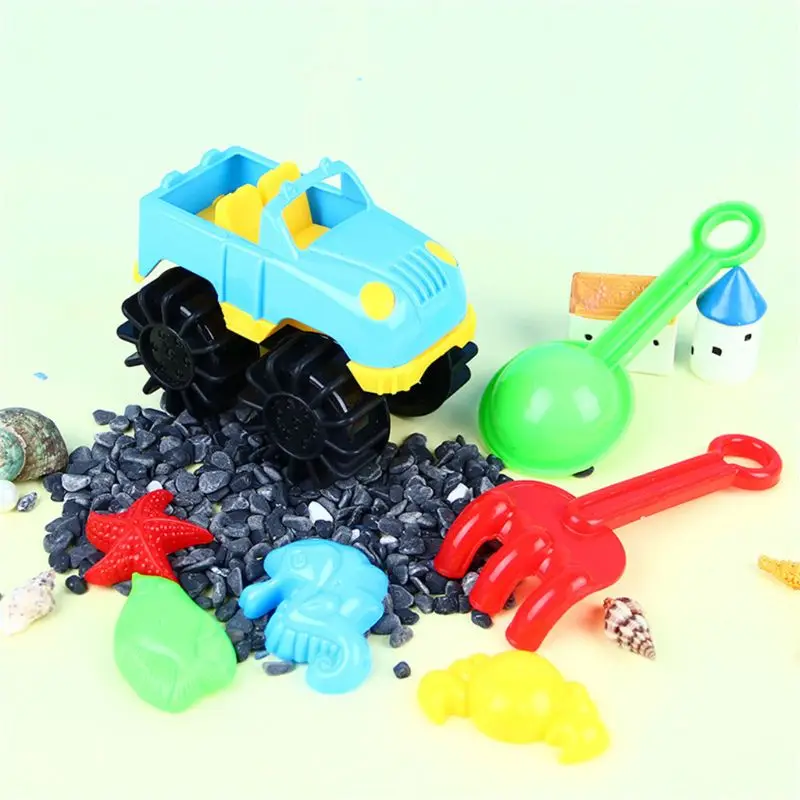 low cost  7pcs for Jeep Beach Sand Toy Set Sand Mold Building Kids Summer Toys Outdoor Game