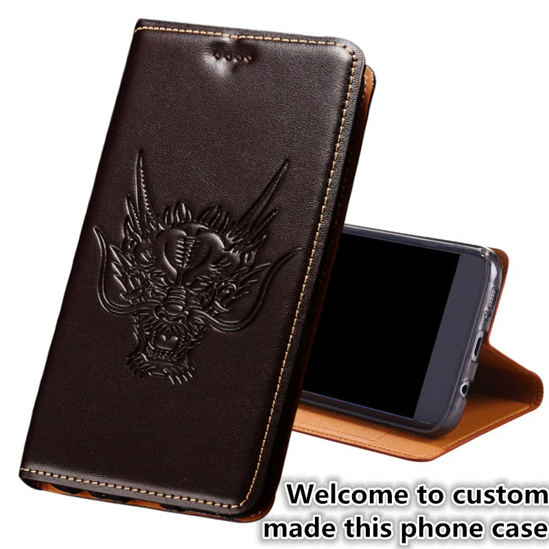 

CH14 Genuine Leather Phone Bag With Card Slot For Redmi Note 7(6.3') Phone Case For Redmi Note 7 Cover Free Shipping