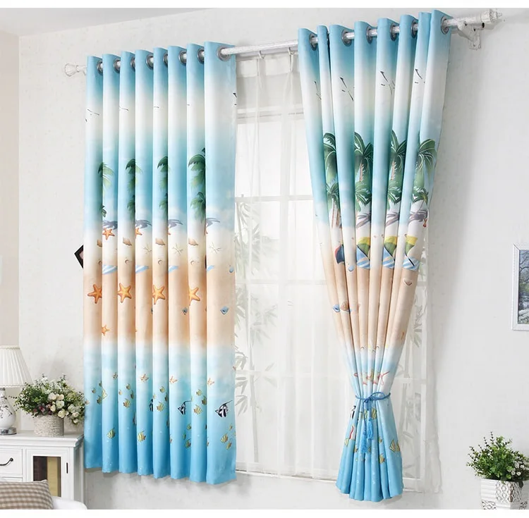 Lovely Tropical Marine Style High Quality Curtains Bedroom Lovely Tropical Marine Style High Quality Curtains Bedroom Blackout Finished In From Home Garden On Aliexpress Alibaba Group