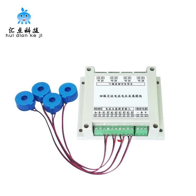 4 road PLC переменное напряжение и трансформатор тока напряжение и мощность взаимная индуктивность сбора измерения модуль датчика 485