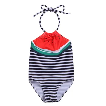 

Kids Baby Girls Fruit Print Striped Bikini Beach Swimsuits Bathing Swimwear