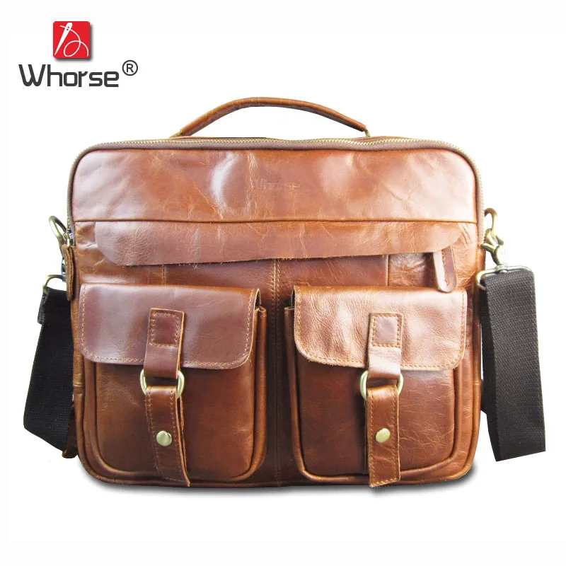 

Vintage Handmade Genuine Leather Mens Business Briefcase Laptop Bag Satchel Crossbody Messenger Bags For Men Handbag W02070