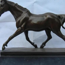 USPS в США S0879 Классический Бронзовая Скульптура Повезло Mustang Коня на Скаку Искусство статуя базы Мрамора