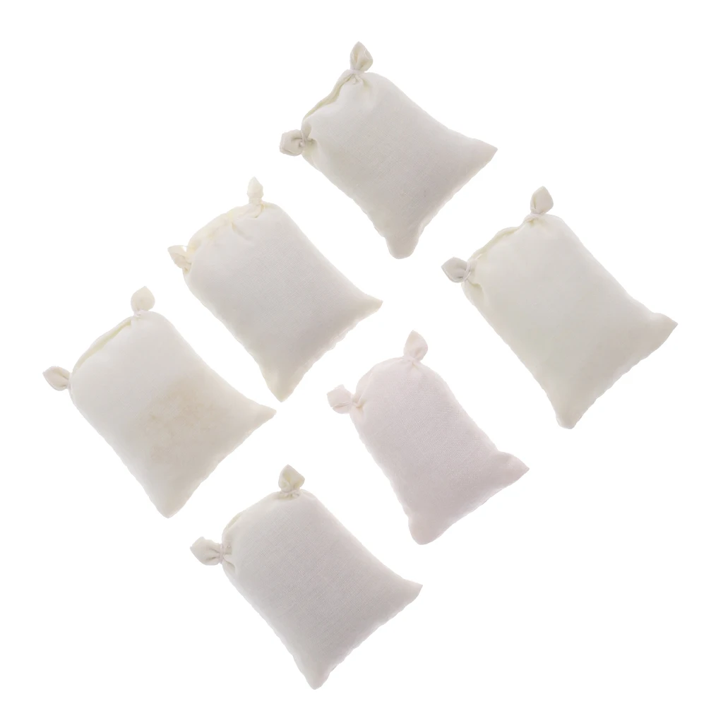 1/12 Dollhouse Miniature Kitchen Food 6 Bags of Sugar Flour Salt Potato Model Kids Pretend Play Toy