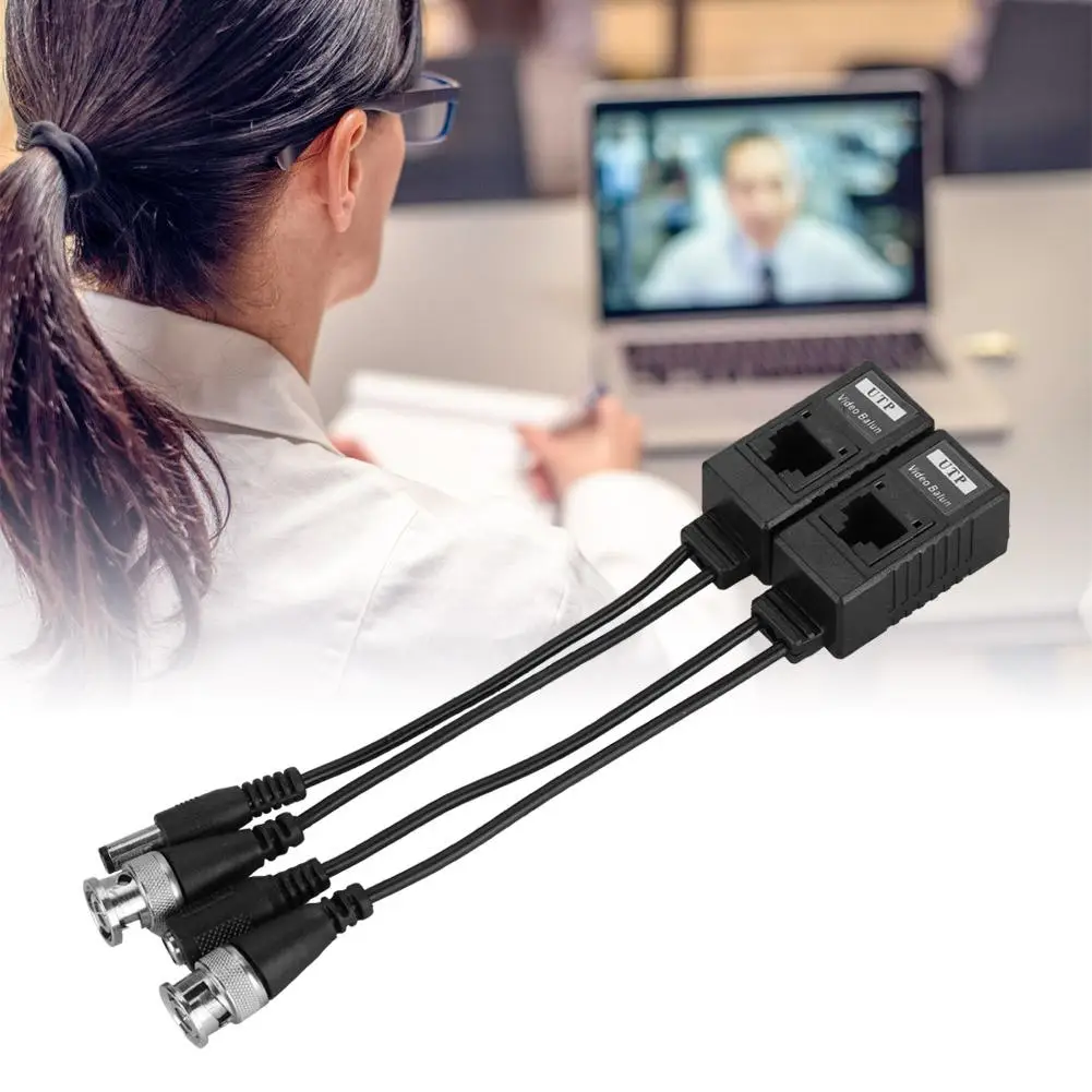Видео Мощность в сочетании кабель с bnc-разъемом к RJ45 пассивный UTP CAT5 кабель передатчик видео Balun для видеонаблюдения Камера