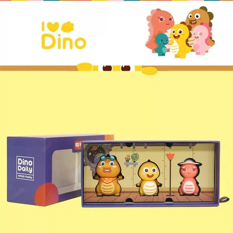 VIPKID Дино семья ПВХ динозавр Мег и майка брелок плюшевые игрушки куклы детские для