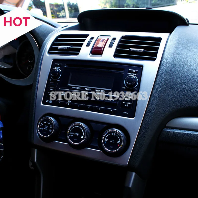 

For Subaru XV Crosstrek Interior Center Console CD Panel Trim Cover 2012-2014 1pcs