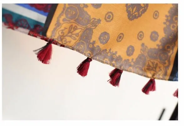 Весна и Осенняя коллекция 2016 года новые модные женские туфли шарф ретро Непал хлопок белье пастбища Тибет хит цвет большой платок двойного