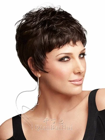 Free Shipping Synthetic Fibre Hairstyle Wigs Super Short Hair