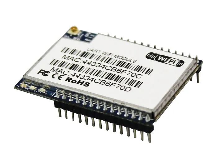 Free shipping HLK RM04 aerial serial wifi dual ethernet port serial port UART to WIFI module