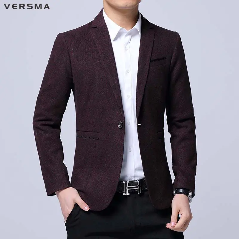 VERSMA, мужской высококачественный Повседневный Блейзер, костюм, пиджаки, мужские брендовые Дизайнерские приталенные деловые костюмы, блейзеры, пиджак, пальто