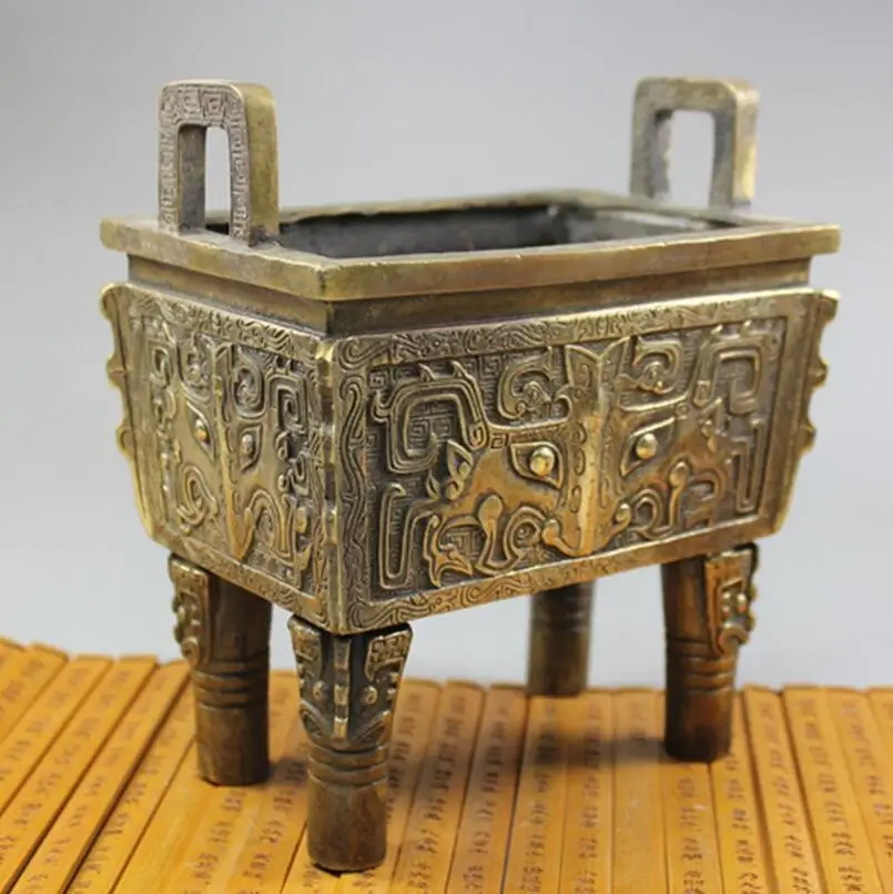 

Pure Party tripod antique metal retro gifts office Decoration integrity Jinding quadruped kept their promises shipping