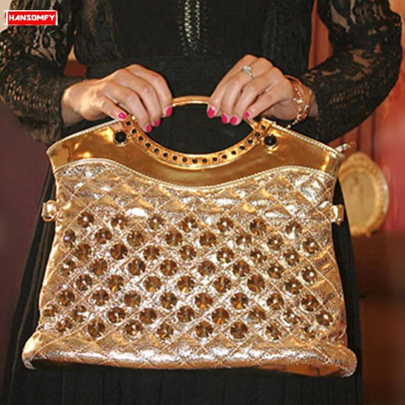 Bolsa de Ombro Bolsa do Mensageiro do Sexo Diamantes Moda Feminina Strass Diamante Senhoras Grande Capacidade Feminino Bolsas Noite 2019