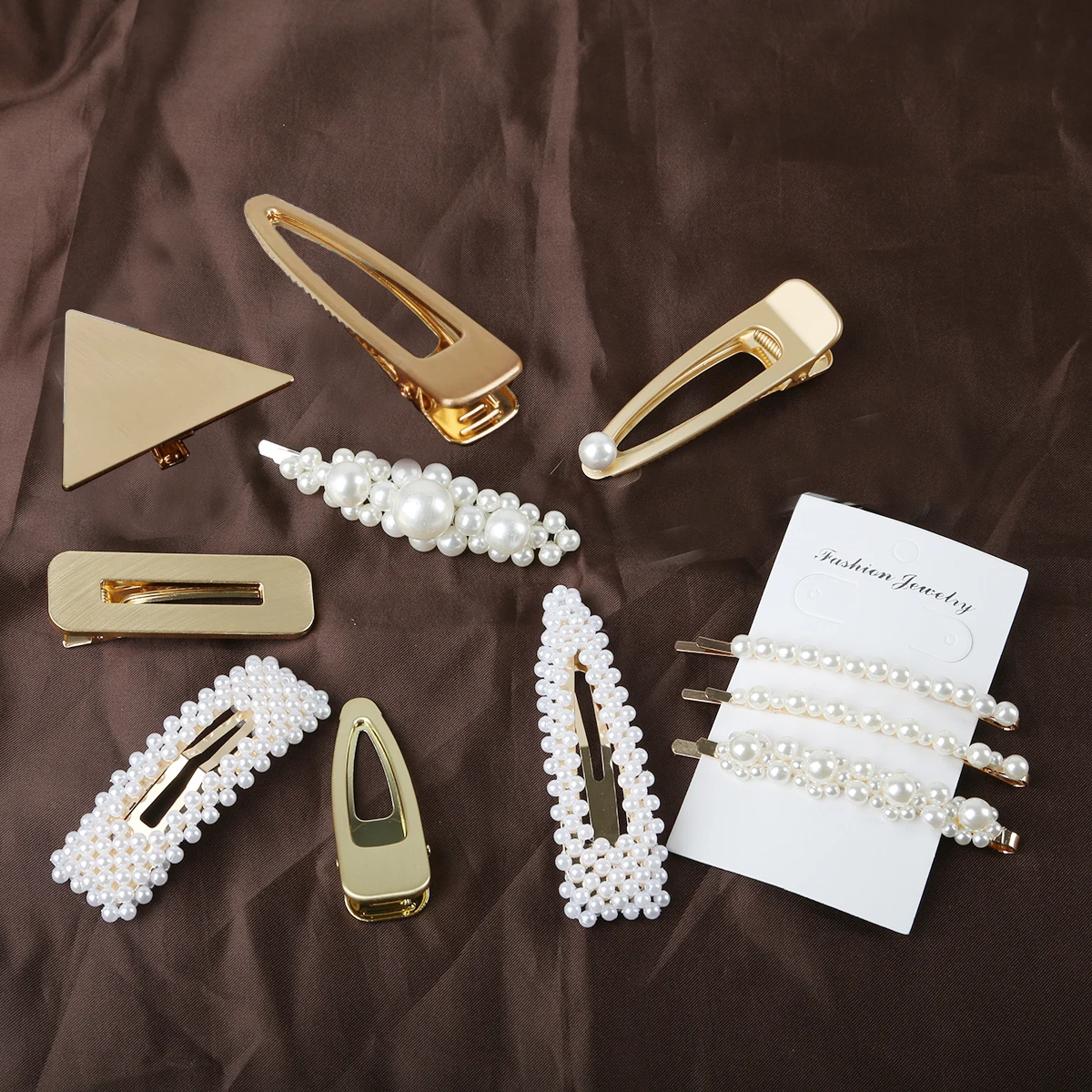 

2Pcs/Lot New Fashion Women Pearl Hair Clip Gold Color Metal Barrette Beautiful Hairpins Girls Hair Styling Tools Accessories