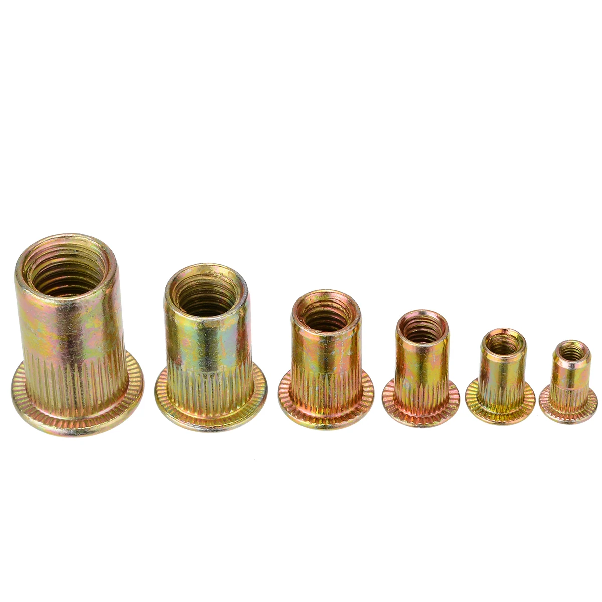 175pcs/box Threaded Insert Nutsert M3/M4/M5/M6/M8/M10 Rivet Nut Kit Mixed Zinc Steel Rivnut For Construction Machinery