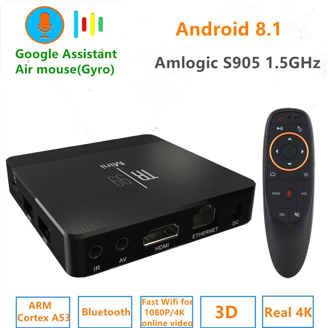 

Transpeed Mini Android 8.1 Smart 4K TV BOX Amlogic S905 2G RAM 16G ROM IPTV Set Top Box Wifi media player TV Receiver Play store