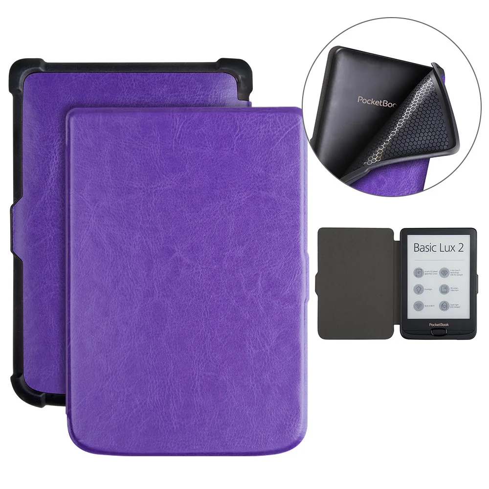 

Case for Pocketbookbasic lux2/touch lux4 616 627 632 Tablet eBook Pocketbook Protective Cover Case 6 inch Anti-dust Non-slip