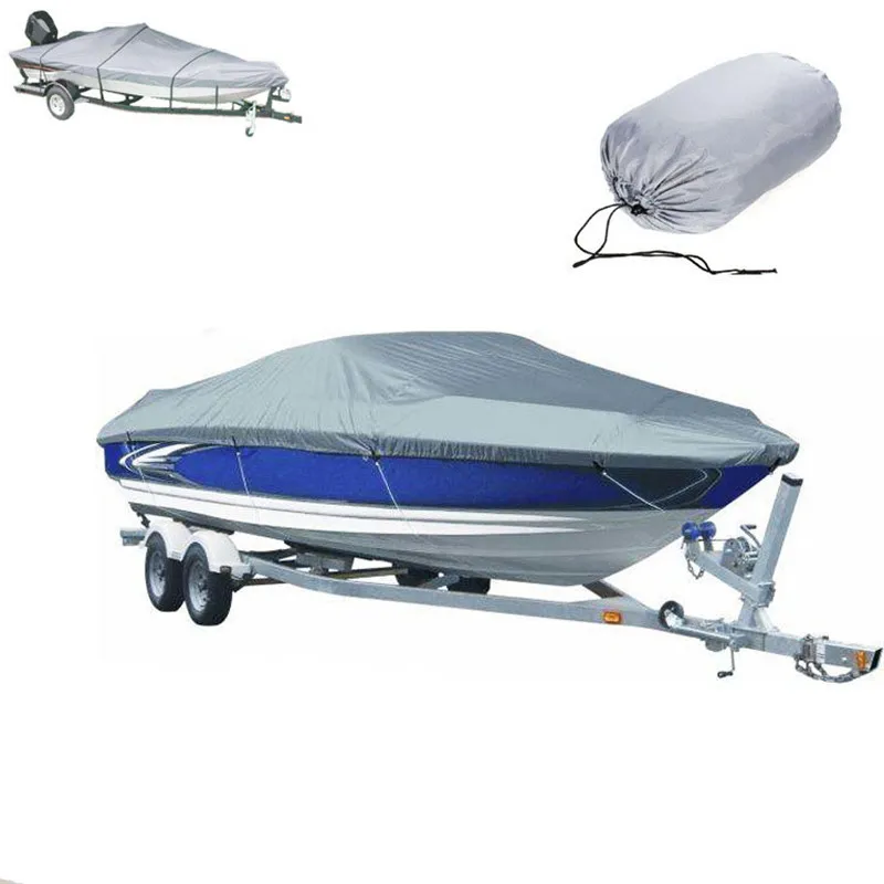 Чехол для лодки PU Dinghy Speedboat Fish Ski непромокаемый брезентовый серебристый 136-145 дюйма
