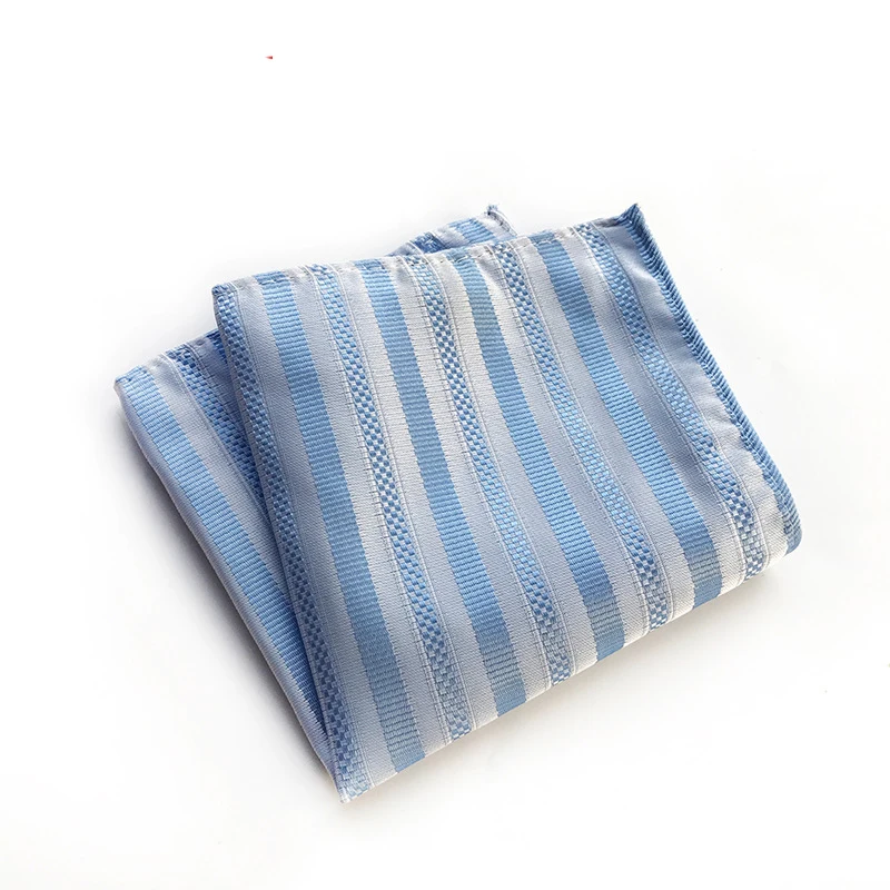 Классический платок Полосатый плед квадратный карман полотенце Свадьба Hankies для