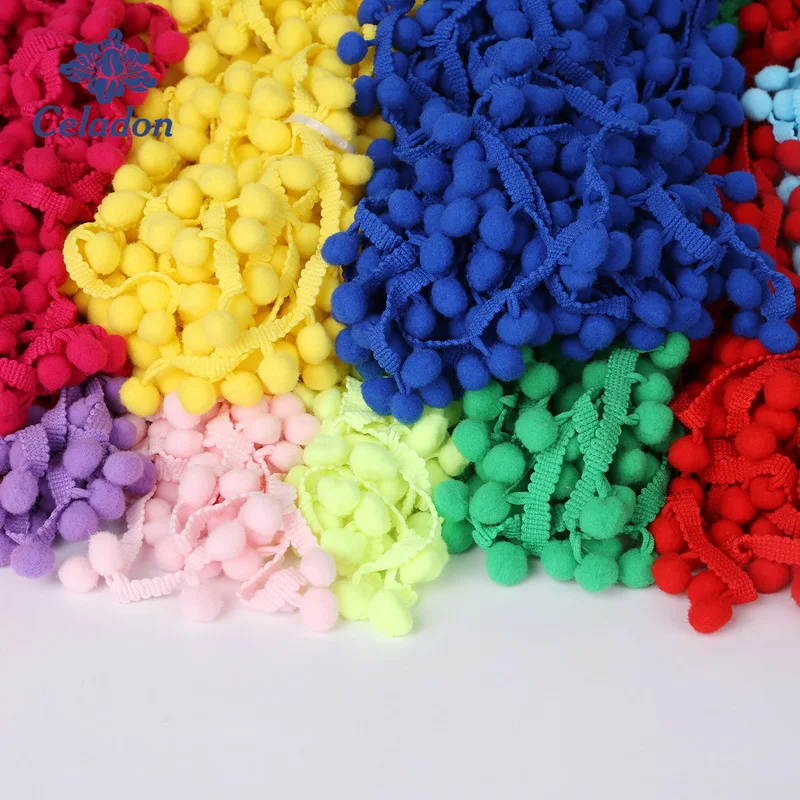5 ярдов/партия мини помпон с жемчугом 10 мм|ball fringe ribbon|decorative lacepom pom lace |