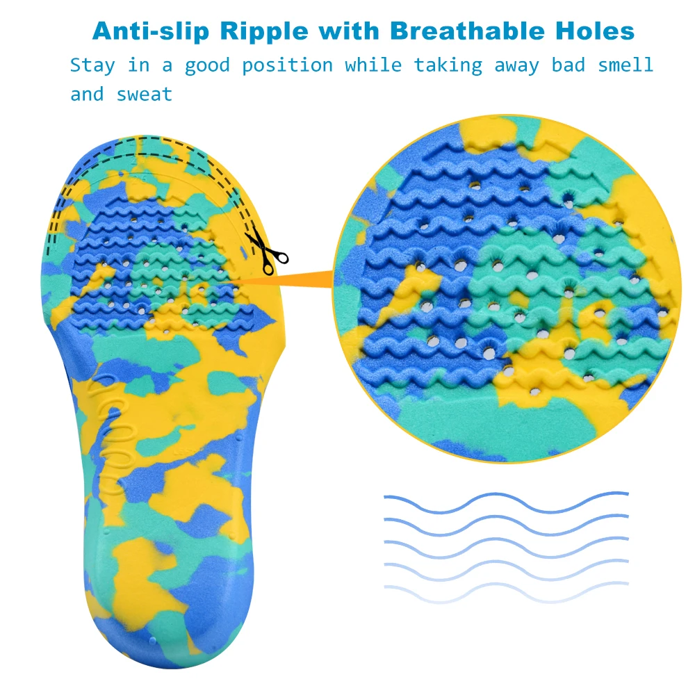 Soumit Full Length Orthotic Gel High Arch Support Kid Insole Absorb Shock Children Insoles Footbed for Reducing Foot Pain