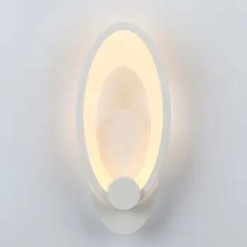 

LED Light Modern Wall Lamp Acrylic Sconce 12W AC90-260V Oval Shape Indoor Bathroom Bedroom Living Room Hallway Art Decoration