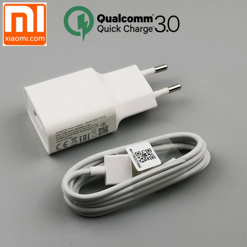 Original EU QC 3.0 xiaomi Fast Charger power adapter quick charge Usb Type c cable For mi a2 8 se lite 6 6x a1 mix max 2 2s 3