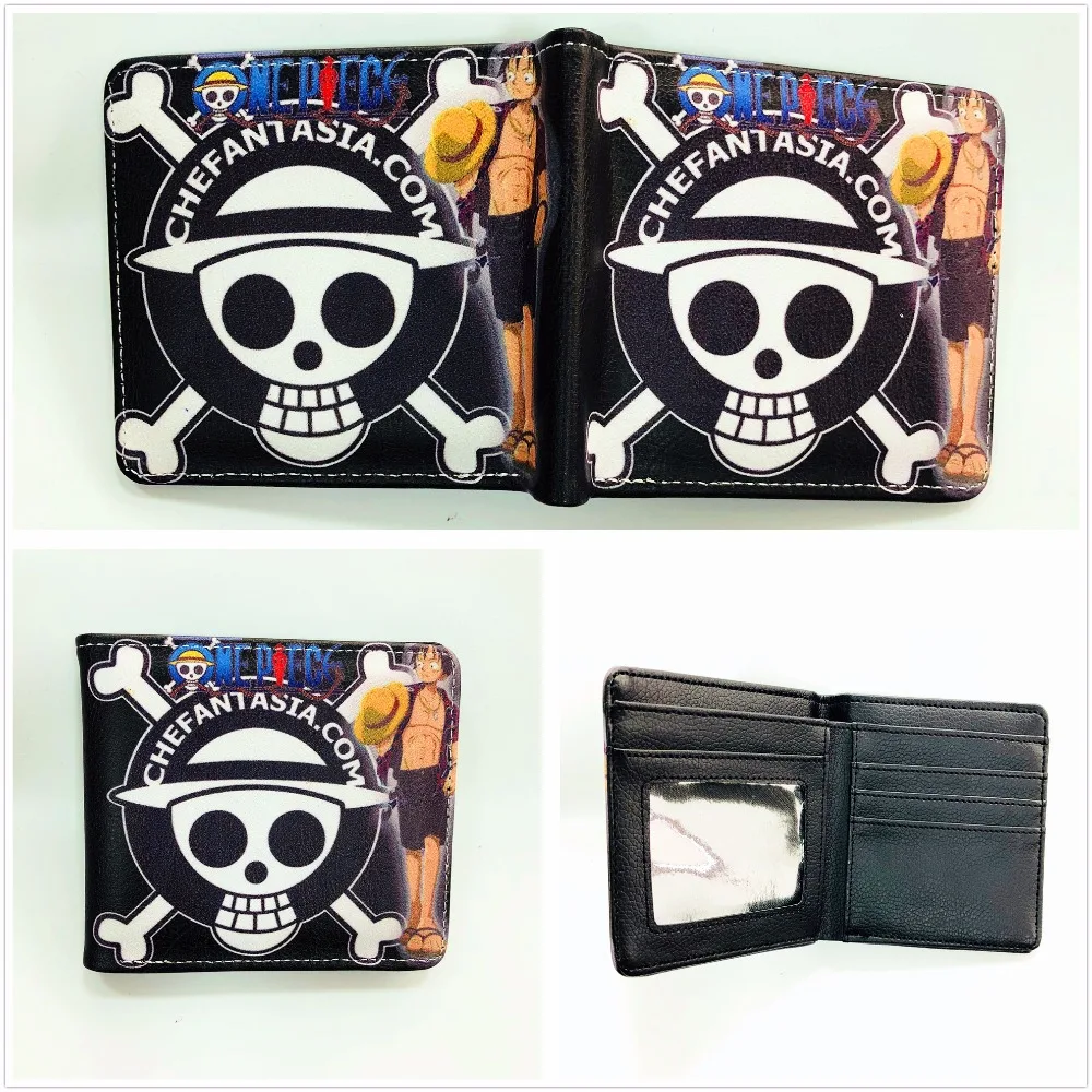 Japan Anime Cartoon One Piece Men Women Purse Printings Wallets Leather