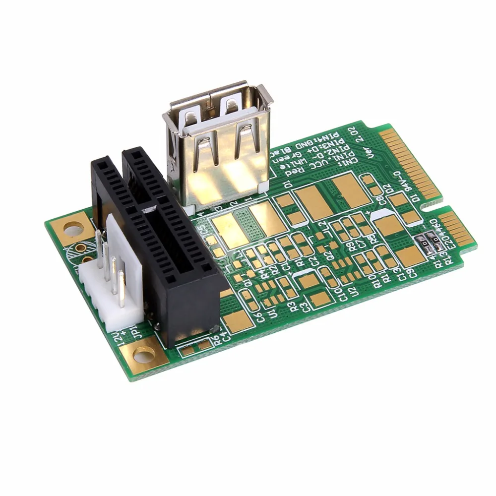 5 шт./лот KEFU Mini PCI E к Express 1X Удлинительный Шнур адаптер карта с USB переходной