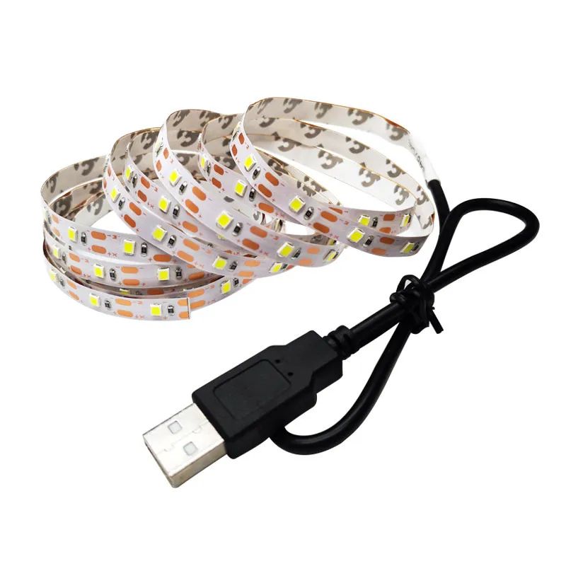 SMD 2835 3528 ТВ задняя светильник смещения ing теплый белый USB Светодиодные ленты RGB не