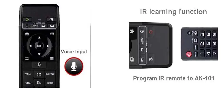 Voice input and IR learning function